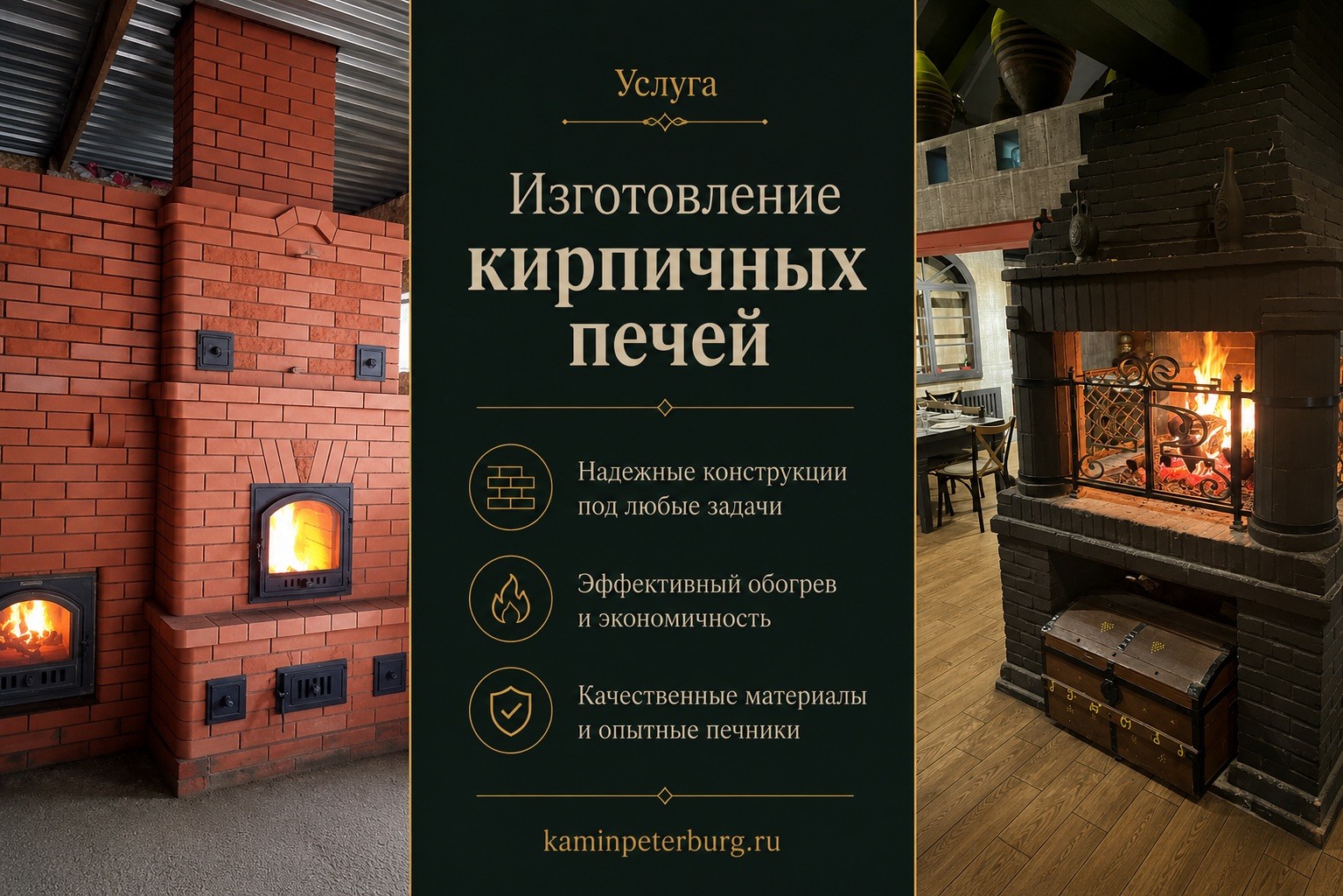 Изготовление кирпичных печей на заказ