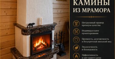 Камины из мрамора