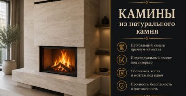 Камины из натурального камня