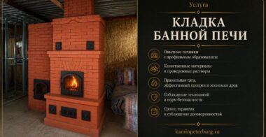 Кладка банной печи
