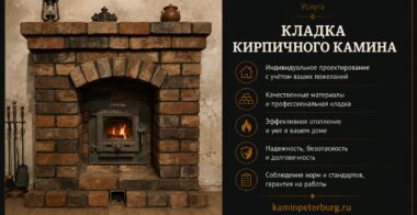Кладка кирпичного камина