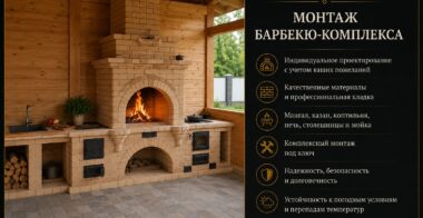 Монтаж барбекю-комплекса