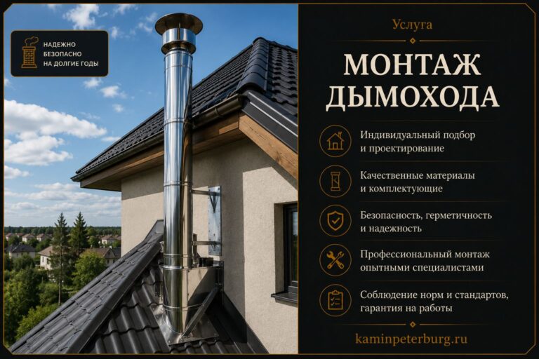 Монтаж дымохода под ключ