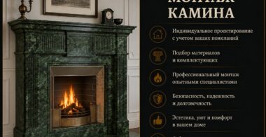 Монтаж камина