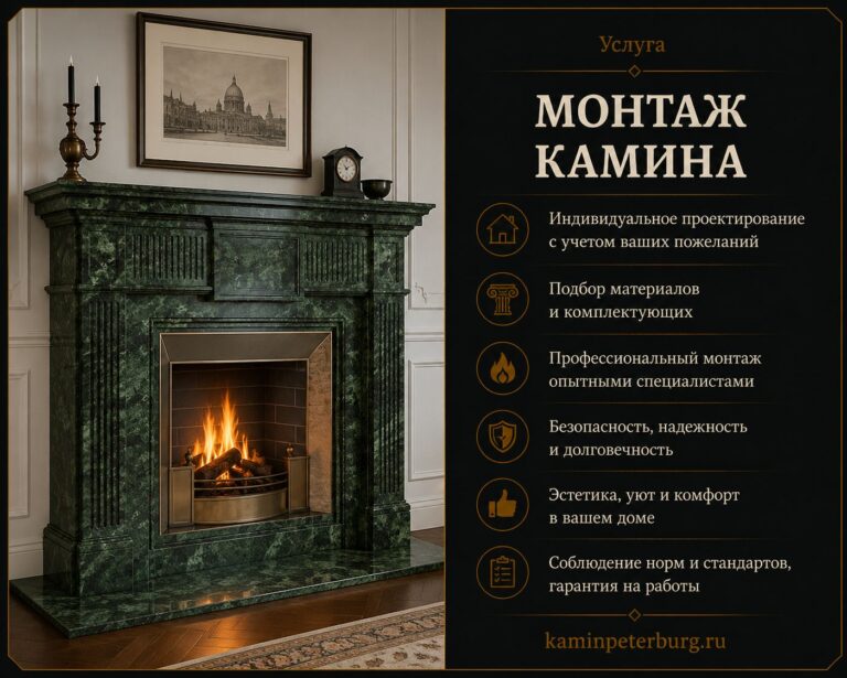 Монтаж камина под ключ