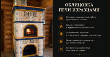 Облицовка печи изразцами