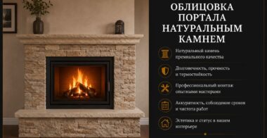 Облицовка портала натуральным камнем