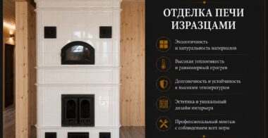 Отделка печи изразцами