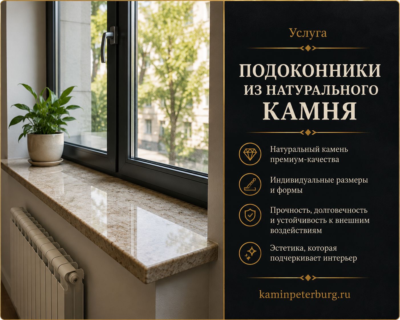 Подоконники из натурального камня