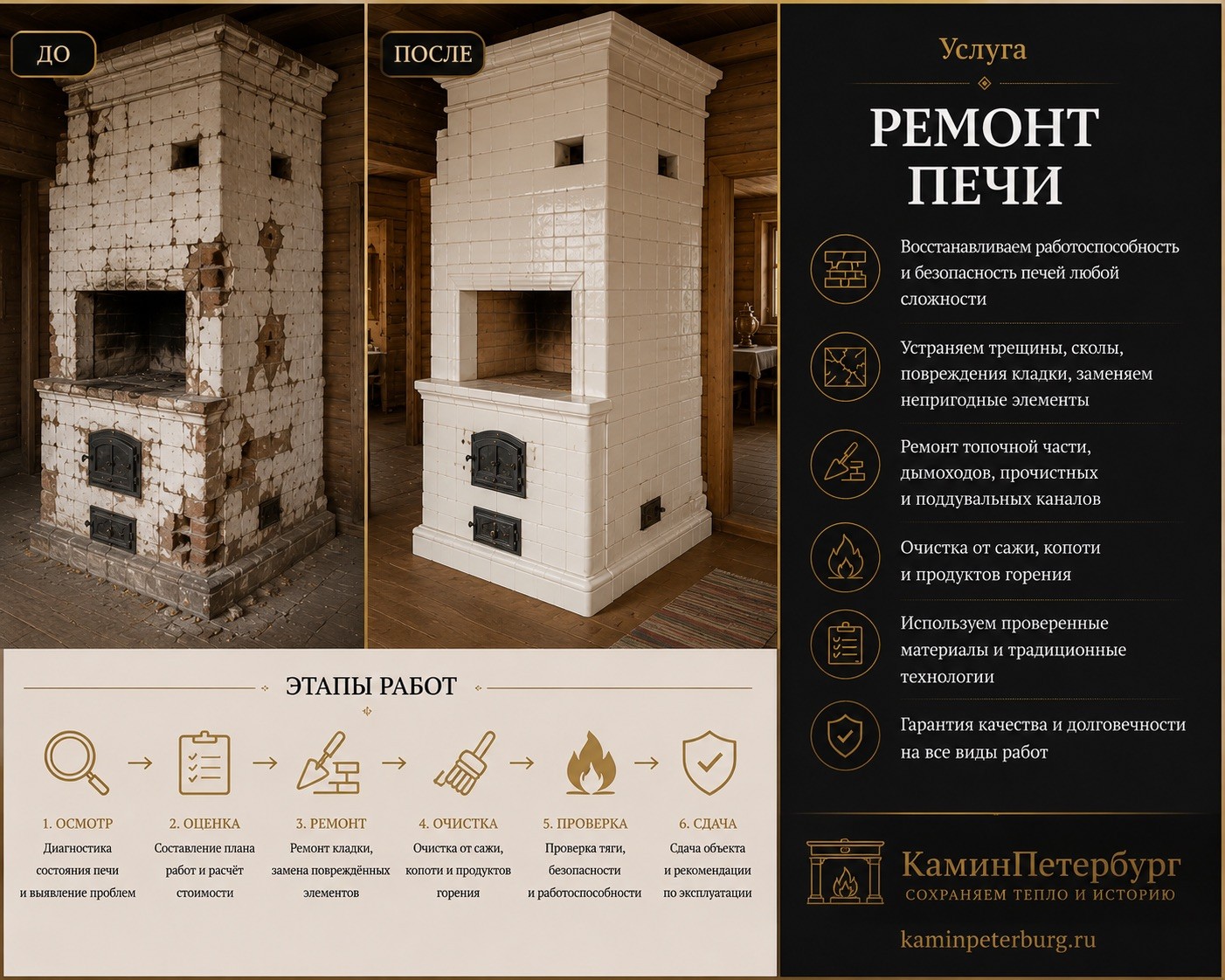 Ремонт печи