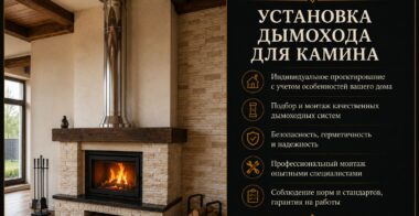 Установка дымохода для камина