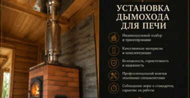 Установка дымохода для печи
