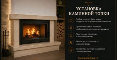 Установка каминной топки