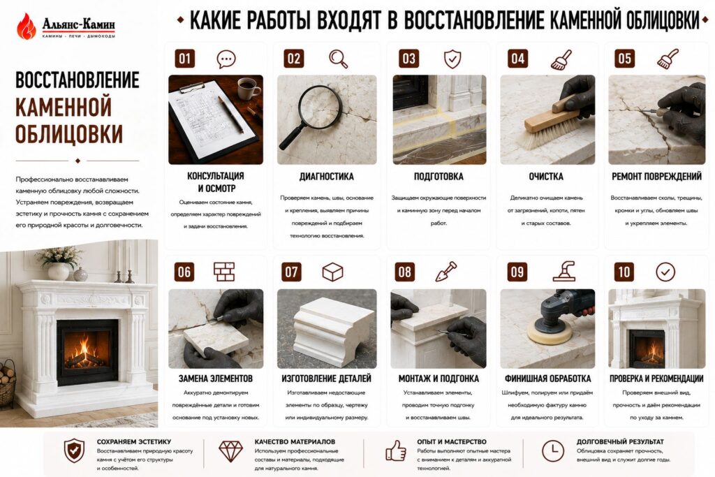 Восстановление каменной облицовки