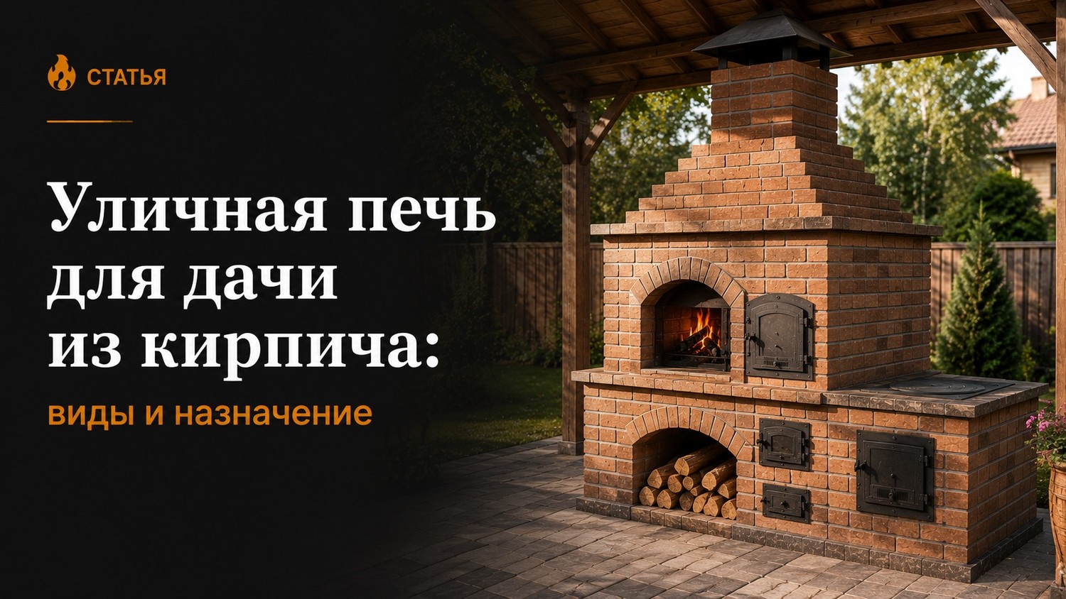 Уличная печь для дачи из кирпича: виды и назначение