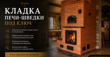 Кладка печи-шведки под ключ